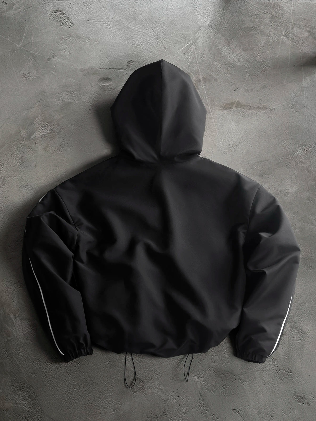 Men's & Women's Cropped Hooded Jacket Y2K Racing Color Block Zip‑Up Streetwear Windbreaker Outerwear S‑2XL