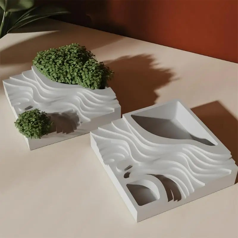 terraced planter silicone mold terraced mold for diy crafts home decors flower pot silicone molds cement planters gypsum pen