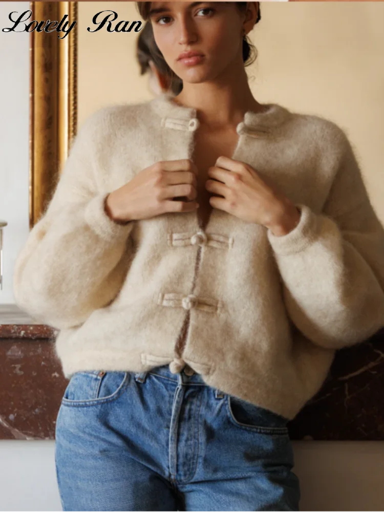 Casual Knitted Solid Cardigan Women Elegant Full Sleeve Single Breasted Sweater Female 2026 Autumn All-match Sweaters Lady