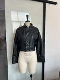Stylish Cool Girl Faux Short Leather Jacket Elegant Luxury Vintage Smooth Button Coat Women's 2026 Motorcycle High Street Tops