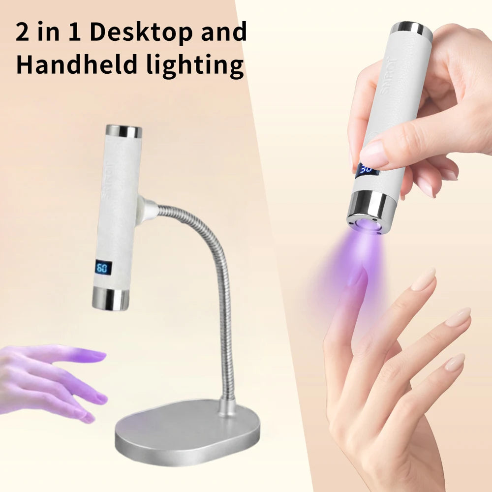 Ai Sensor Nail Lamp UV LED Mini Lamp Rechargeable Cordless Lamp Desktop and Handheld Drying Light Curing All Nail Gel Quickly