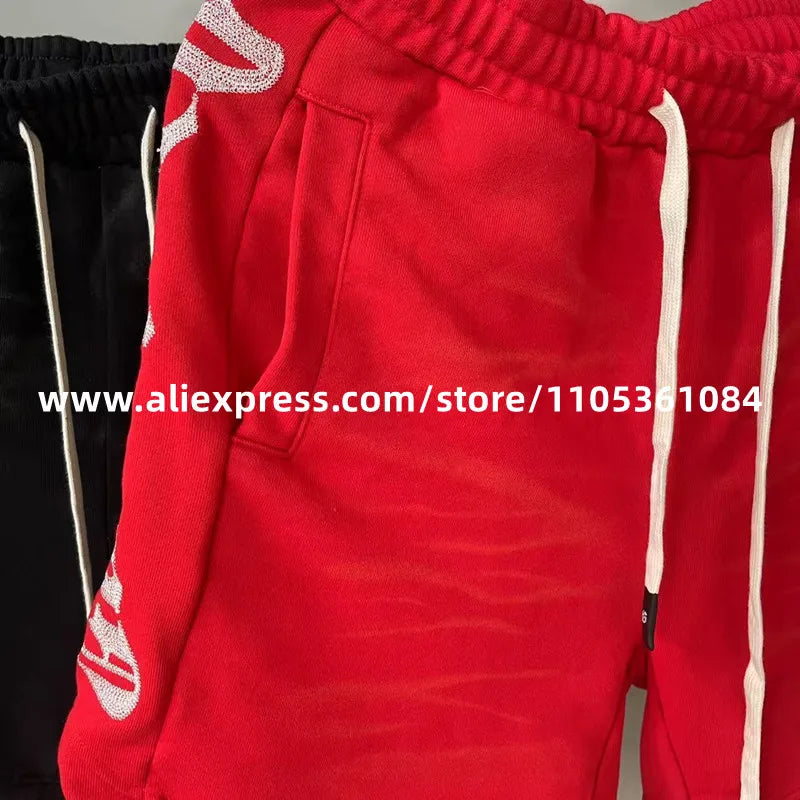 Red Black Casual Godspeed Letter Shorts Drawstring Versatile Cotton Printed Hip Hop 1:1 Good Quality Unisex GODSPEED Short Pants