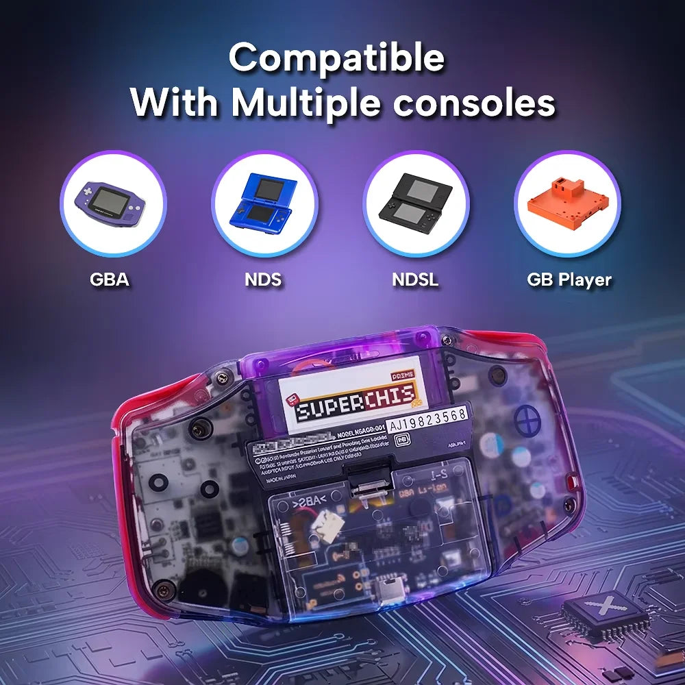 SuperChis Prime GBA Cart Reader with 256KB SRAM, 1Gbit NOR Flash, 1Mbit SRAM, SuperFW for GBA, GB Player, NDS, NDSL Console