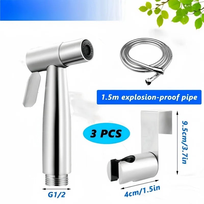 Handheld bidet spray kit with 3-way valve(G1/2 "-3/8")·used for toilet cleaning and personal hygiene