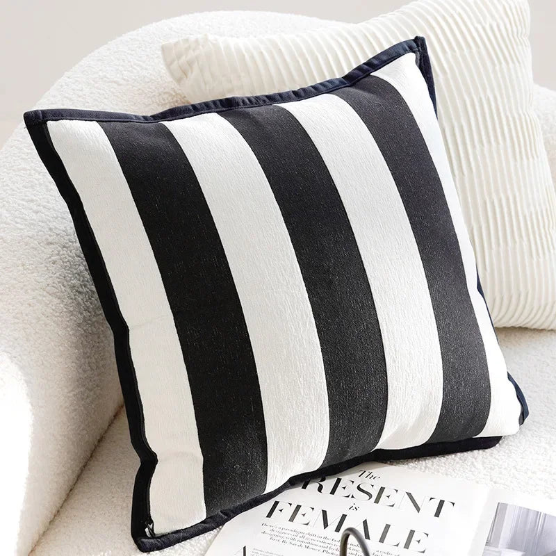 45x45/30x50cm Black White Embroidered Pillow Cover Decorative Cushions Pillow Covers Decorative Modern Light Luxury Sofa Decor