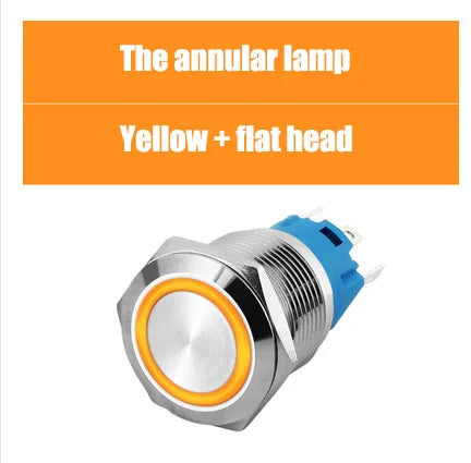 5PCS Metal Push Button Switch 12/16/19/22mm Momentary Latching Electric On/Off Power Start/Stop LED Light 5V 12V 220V Red Blue
