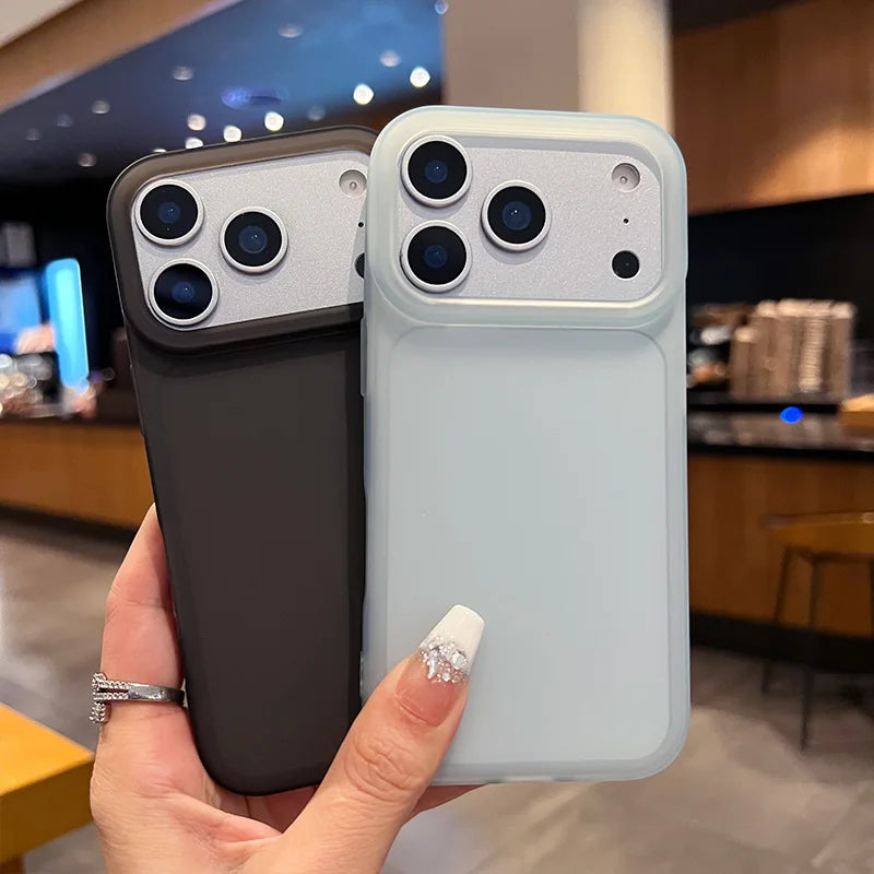 Tranaparent Simple Luxury Phone Case for IPhone 17 Air 16 15 14 13 12 Pro MAX Matte Soft Bumper Shockproof Cover