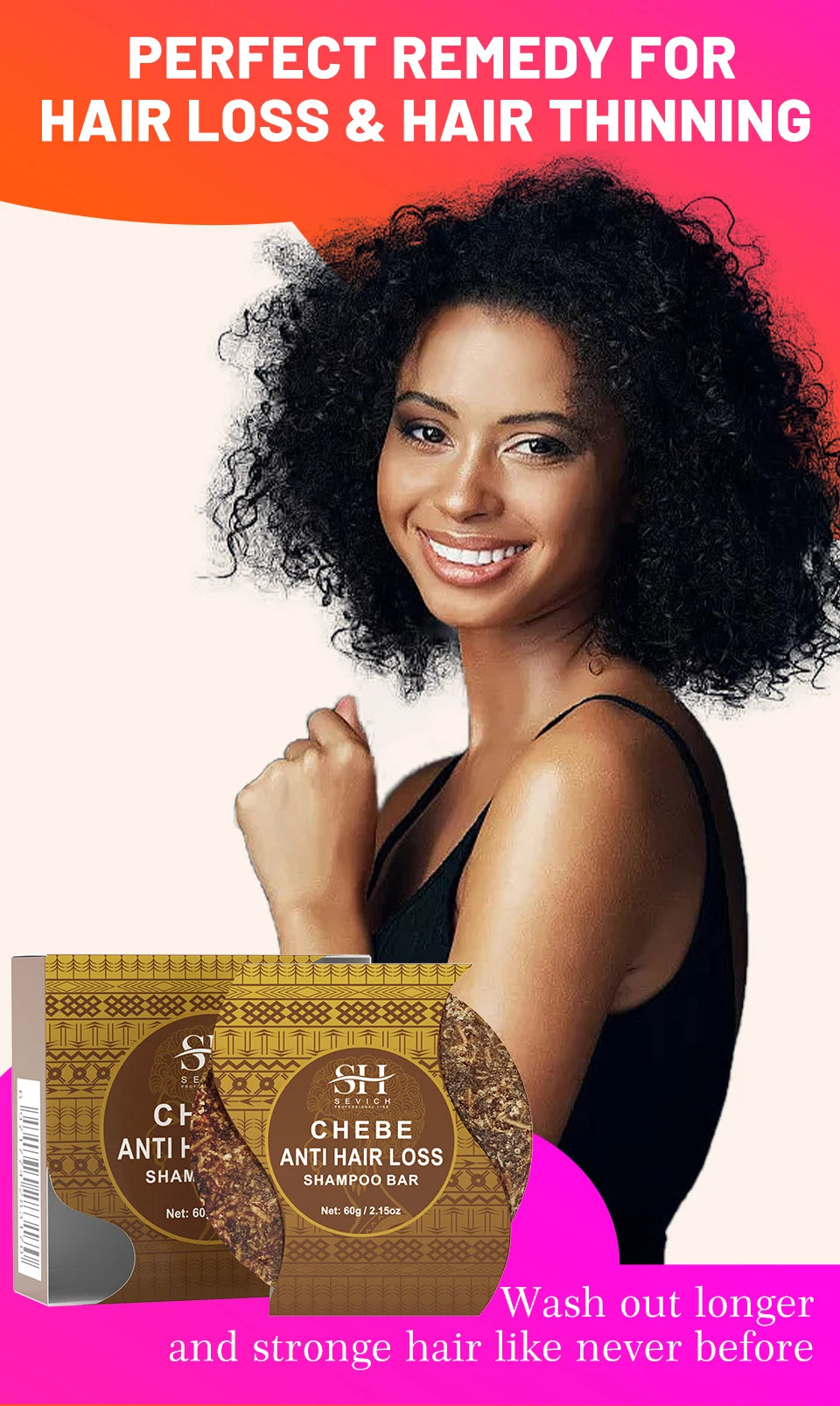 100% Chebe Powder From Chad Africa Women Traction Alopecia Treatment Oil Men Fast Hair Growth Spray Hair Loss Treatment Sevich