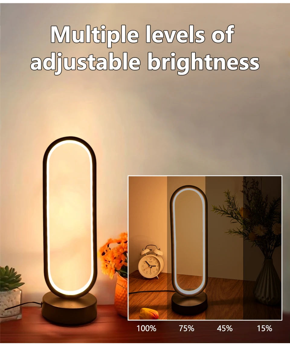 Bedroom Ring Night Lamp Living Room Three Color Dimmable Bed Lamp Led Night Lamp Ambient Light Desk Nightstand Table Accessories