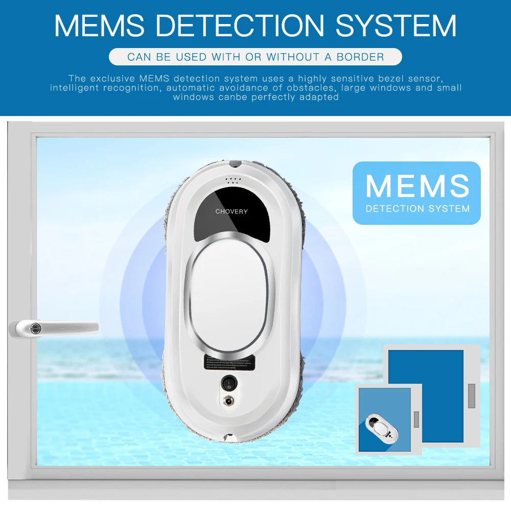 CHOVERY Robot Vacuum Cleaner Window Cleaning Robot Window Cleaner Electric Glass Limpiacristales Remote Control