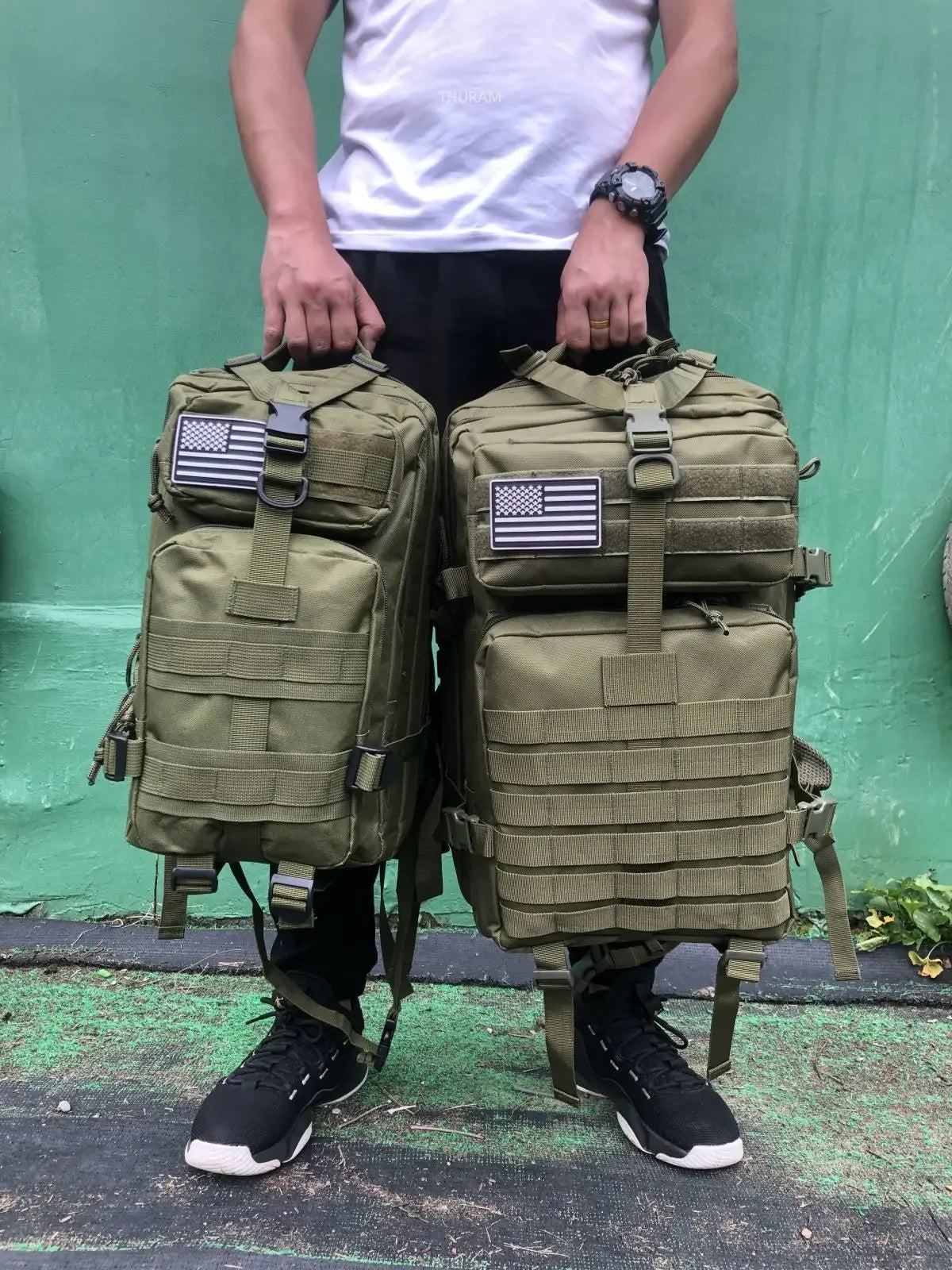 Durable Nylon 50L Waterproof Tactical Outdoor Backpack for Hiking Trekking Fishing Hunting Camping Travel