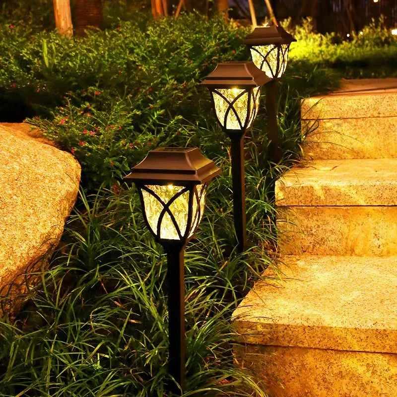 Outdoor Solar Lights Garden Lights Solar Powered Lamp Lantern Waterproof Landscape Lighting Pathway Yard Lawn Garden Decoration