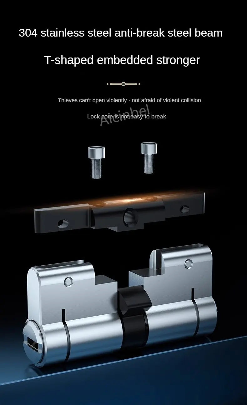 65-130MM High Quality European Standard Lock Cylinder,Super C-Level Anti-Theft Door Lock Cylinder,Household Copper Lock 8 Keys