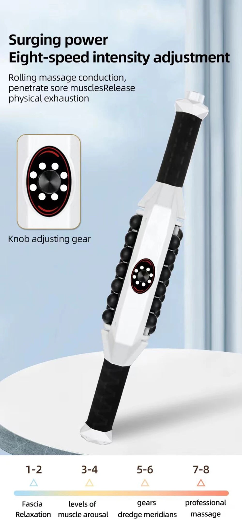 70W Electric Roller for Muscle Body Relaxing High Frequency Rolling Massage Rechargeable Body Shapping Slimming Machine