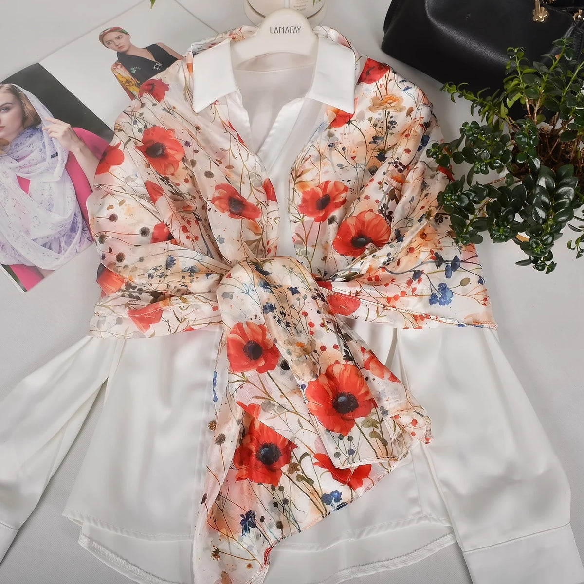 BYSIFA| Ultralarge Spring Fall 100% Mulberry Silk Scarf Beach Wrap Brand Female Long Scarves New Red Floral Silk Scarf Shawl