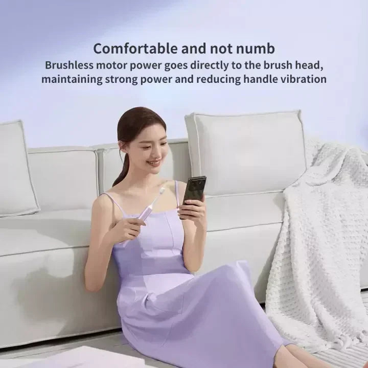 Mijia Sonic Electric Toothbrush T302 3colors 4 Brush Heads IPX8 Water Proof 360° Wireless Charging 4 Modes Cleaning Teeth