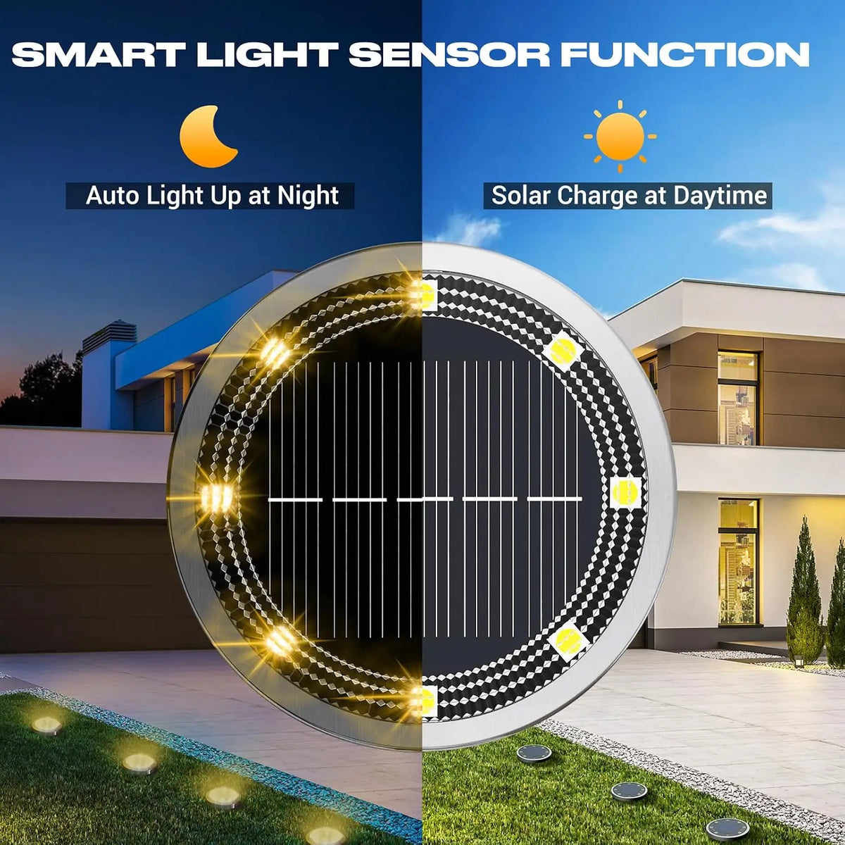 Solar Ground Lights Outdoor Waterproof Solar Garden Lights Landscape Lighting For Outside Pathway Garden Yard Lawn Walkway
