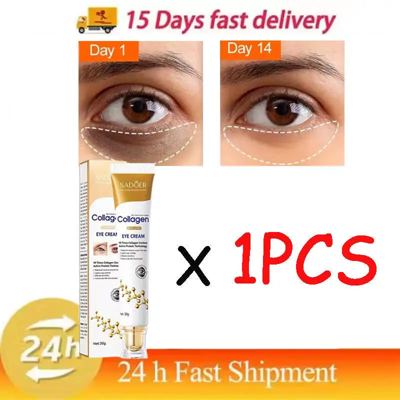 Fast Instant Eye Bag Removal Cream Collagen Removal Wrinkles Firming Skin Fade Fine Lines Brighten Dark Circle Remove Eye Care