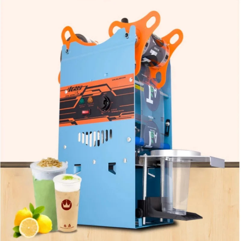 WY802F Manual Cup Sealing Machine Plastic or Paper Bubble Tea Cup Sealer 220V