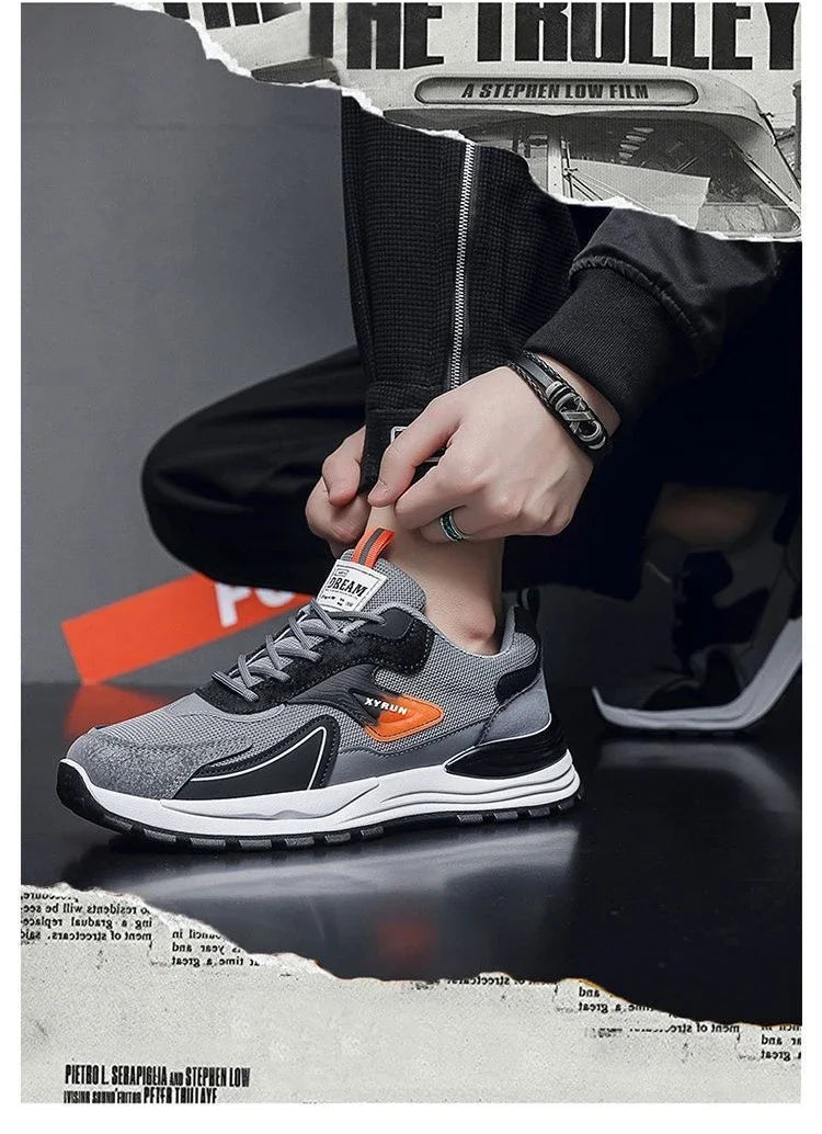 Men Sneakers Brand Breathable Running Shoes Anti-Slip Platform Sport Shoe Male Tenis Masculino Fashion Versatile Mesh