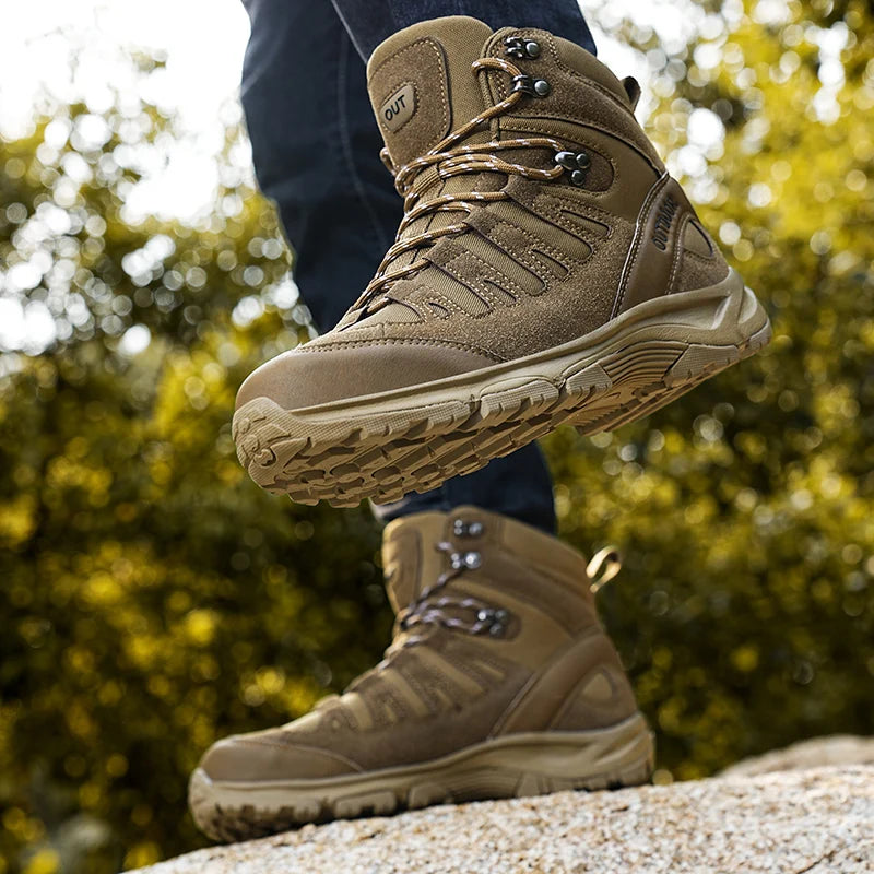 Outdoor Hiking Boots Men Shoes Anti-slip Wear-resistant Thick-soled Sports Shoes Men Breathable Comfortable Casual Shoes Men