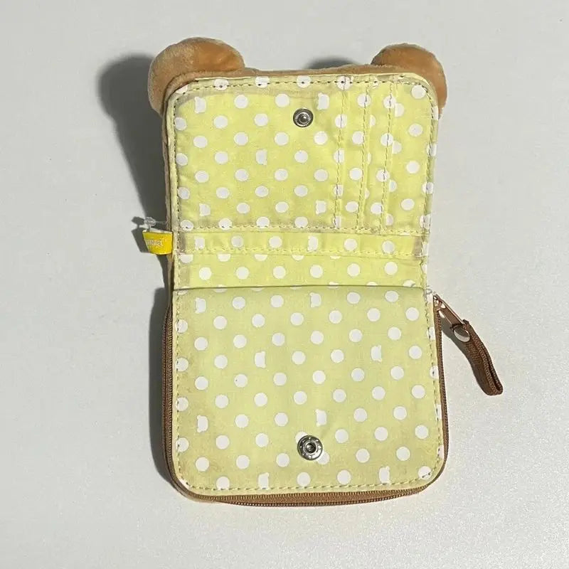 Japanese Kawaii Rilakkuma Coin Purse Card Package Short Wallet Plush Storage Package Birthday Gift