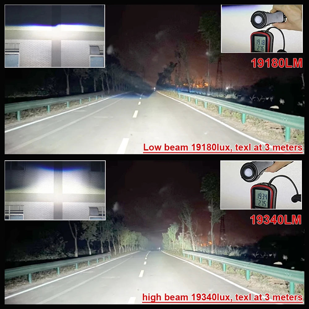 2.5 Inch Car Bi LED Projector Lens 90000LMFor H4 H7 9005 9006 High Low Beam H1 H11 H8 80W Headlights Projector Lights 12V 24V ﻿
