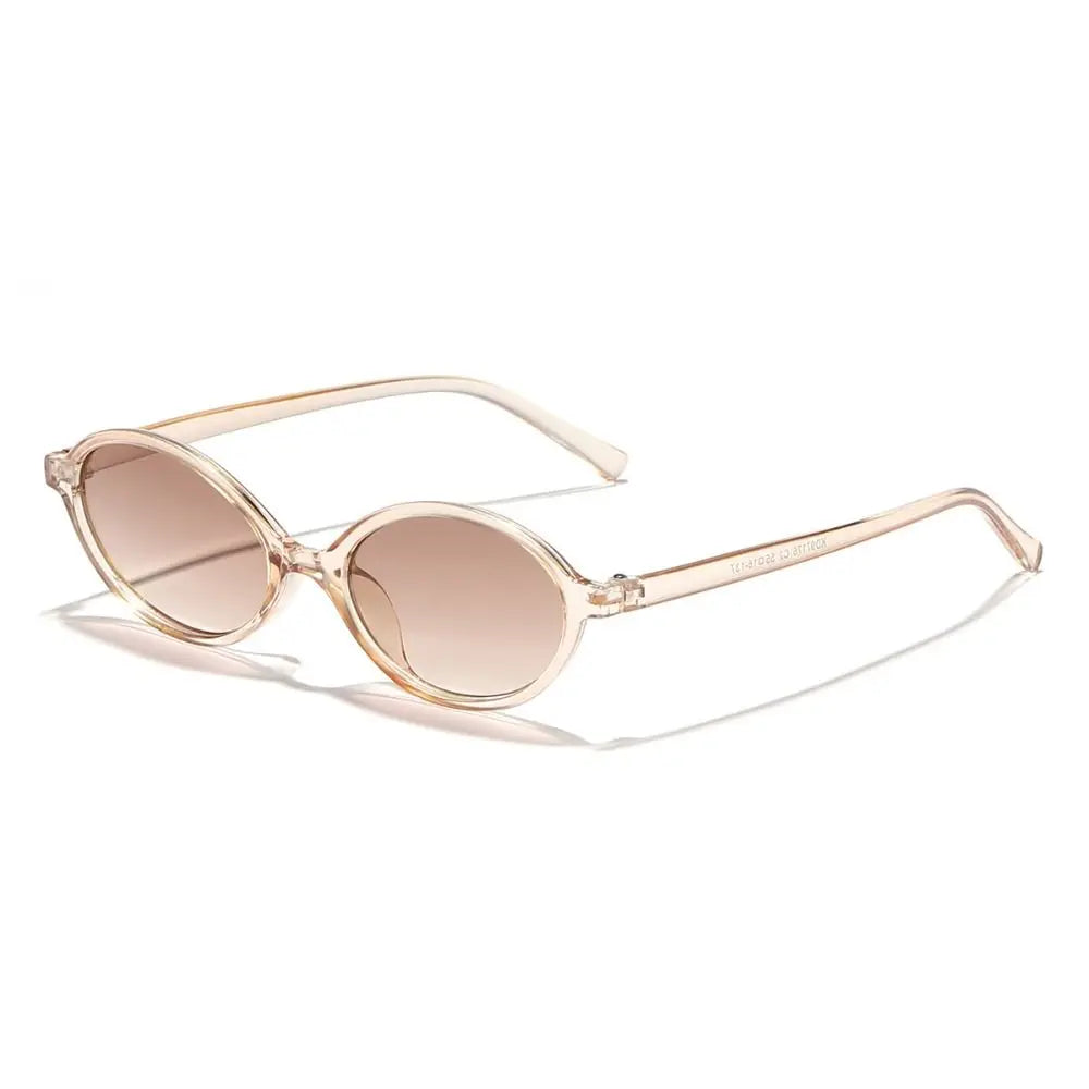 Vintage Cat Eye Oval Sunglasses Lightweight Trendy 90s Sunnies UV protection Sun Glasses for Women & Men