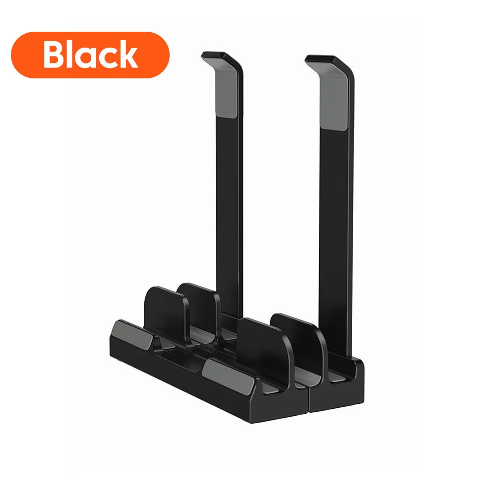 Laptop Vertical Dual-use Storage Stand Adjustable Laptop Stand With Silicone Protective Pad Holder For Laptop Tablet Smartphone