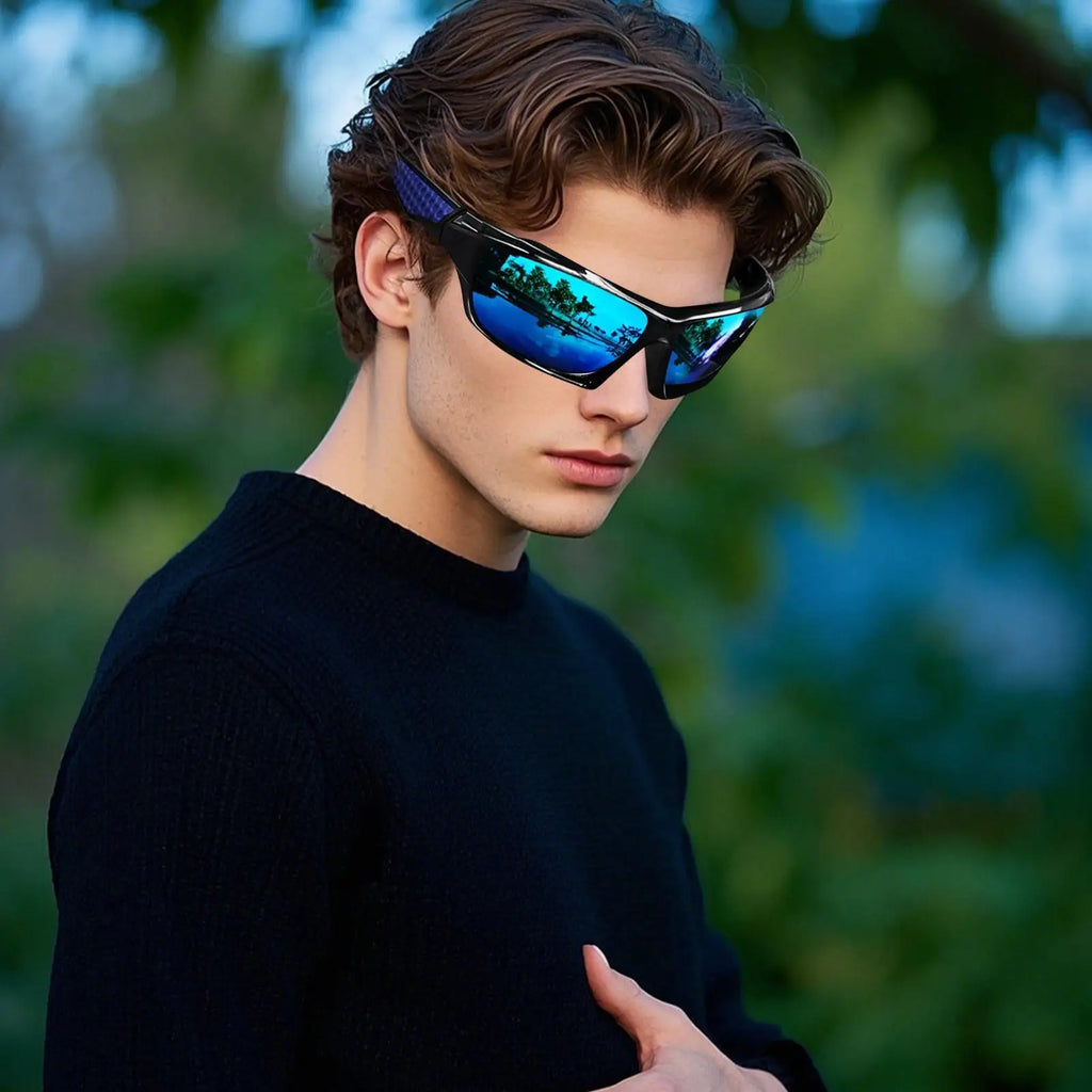 Mens Sun Glasses Lightweight Sun Glasses Polarized Sunglasses Outdoor night vision driver driving cycling sports glasses