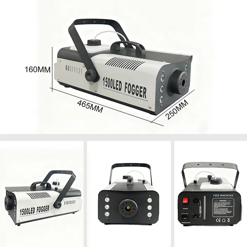 1500W High Power Smoke Machine Wired Remote Control Continuous Output Fog Machine for Large Stage Events Wedding Party Bar KTV