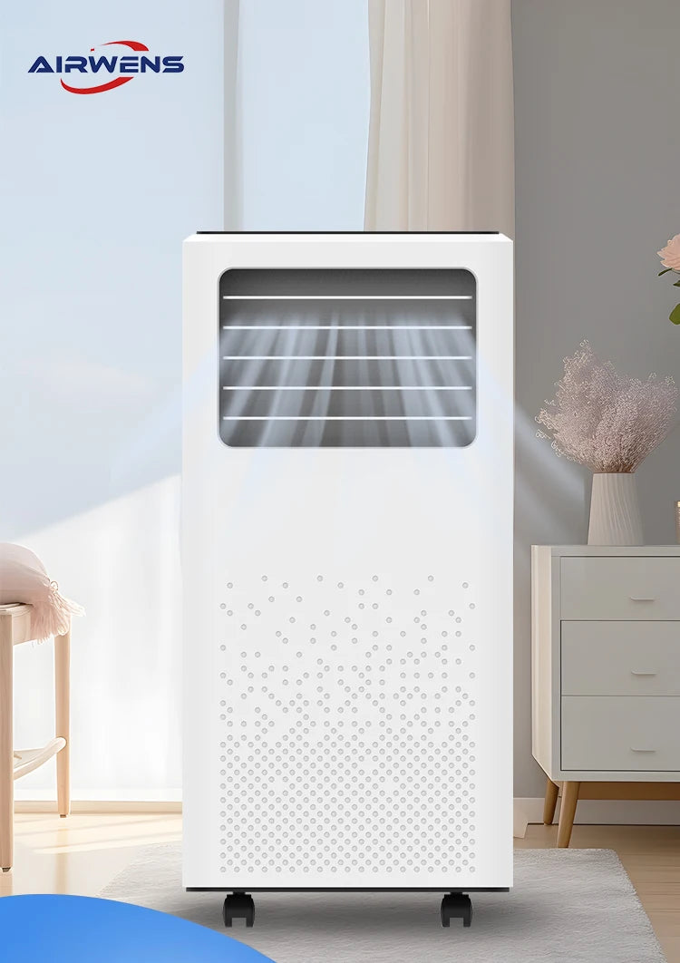 9000BTU Electric Low Noise Energy-Saving Cooling&Heating Portable Air Conditioner with Wheels for Living Room