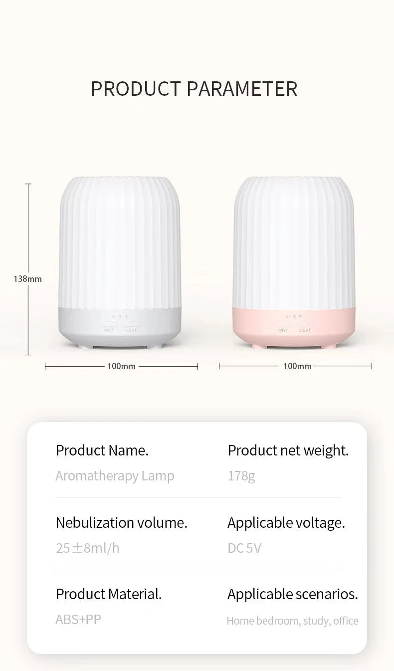 Home Essential Oil Humidifier Aromatherapy Machine Smart  Automatic Perfume Machine Bedroom Diffuser Night Light Humificador