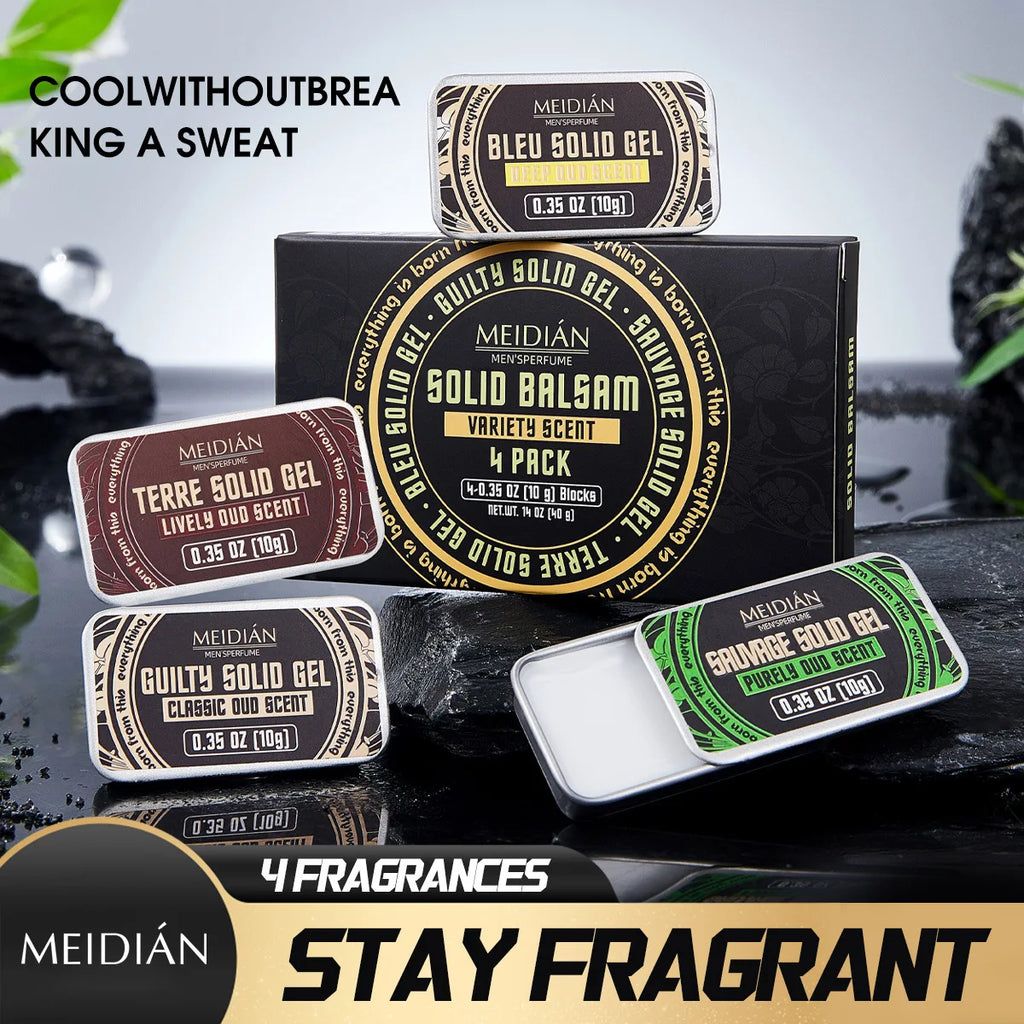 Men's solid perfume balm set, comfortable, light, and fresh, long-lasting fragrance, convenient for daily use