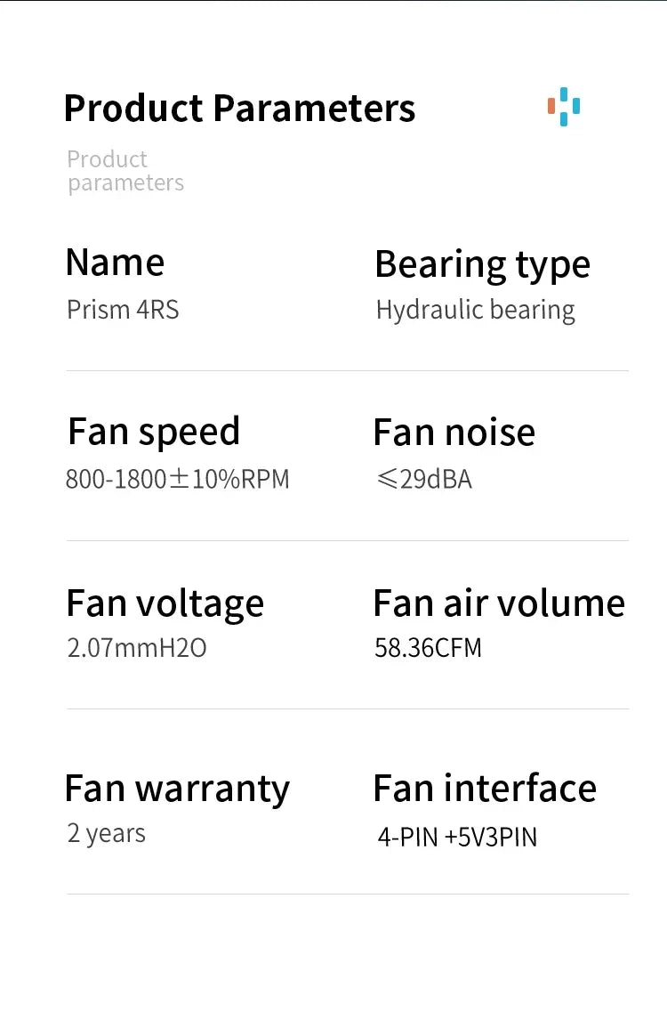 LDPCSJ Prism 4RS 120mm ARGB PC Case Fan with Infinity Mirror Design Motherboard Sync 4PIN PWM CPU Cooler Ventilador