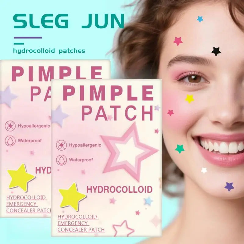 1400Pcs Star Shape Hydrocolloid Pimple Acne Patches Colorful Facial Skin Care Isolate Breathable Closed Acne Blemishes Cover