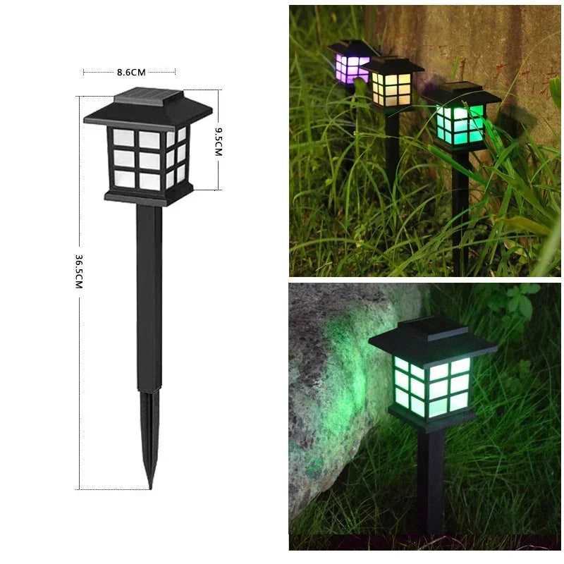 Outdoor Solar Lights Garden Lights Solar Powered Lamp Lantern Waterproof Landscape Lighting Pathway Yard Lawn Garden Decoration