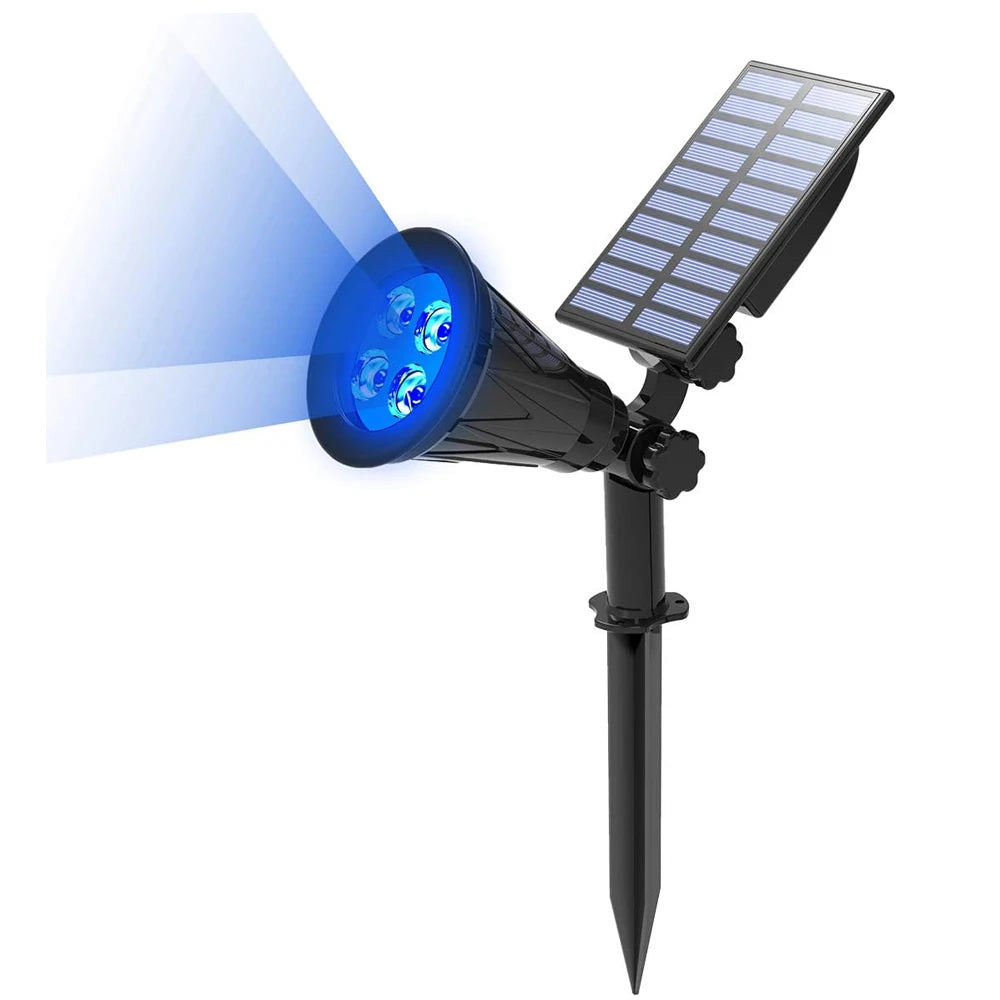 Solar LED Light Outdoor IP65 Waterproof Blue Light Solar Power Light Lawn Light For Garden Decor Solar Wall Light Outdoor