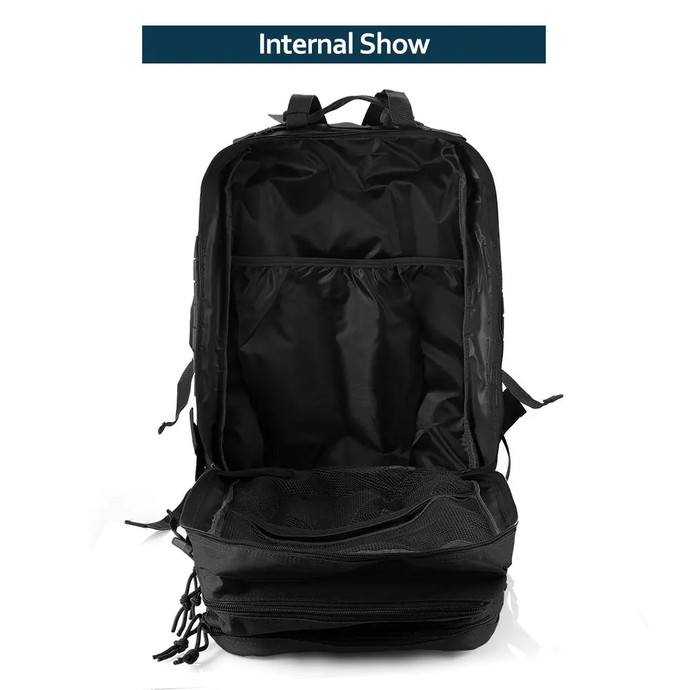 50 Liters Outdoor Tactical Dual Shoulder Large 3P Backpack Backcountry Cycling Sports Backpack Travel Attack Camouflage Multi-Fu