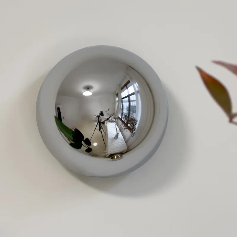 Medieval Bauhaus Chrome Wall Lamps Plated Semicircular Mushroom Lamp Danish Designer Living RoomBedroom Bedside Wall Lights