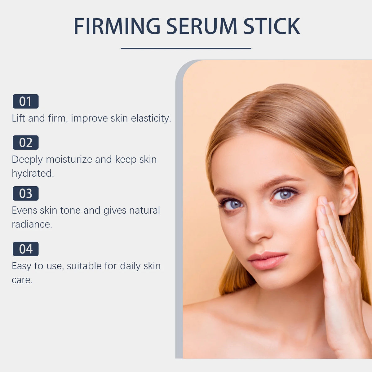 Facial Essence Stick Portable Travel‑Friendly Easy Application Moisturizing Nourishing for Daily Facial Skin Care
