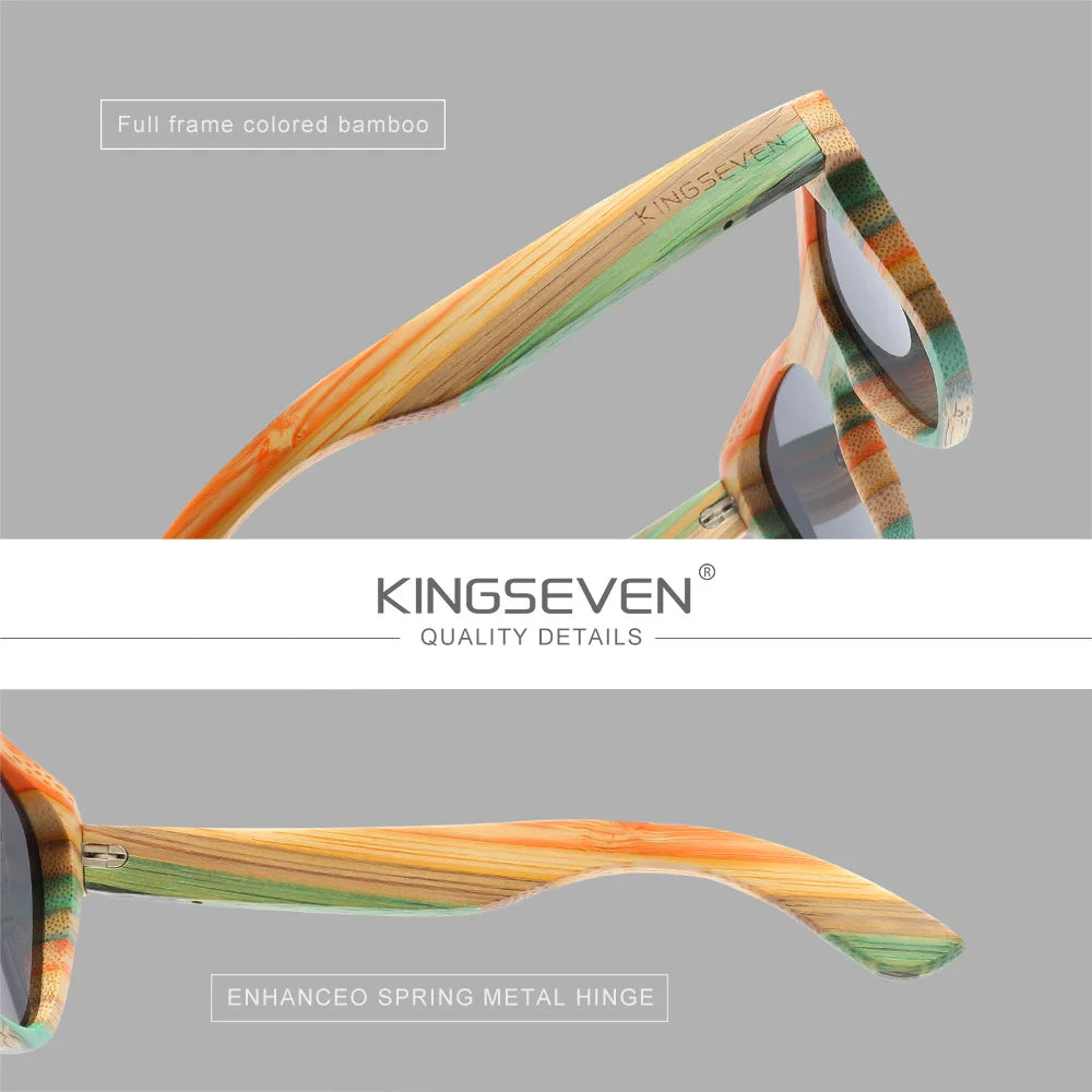 KINGSEVEN Brand Original Wooden Sunglasses Polarized Sunglasses Men Fashion Walnut Wood UV400 Protection Luxury Driving Eyewear