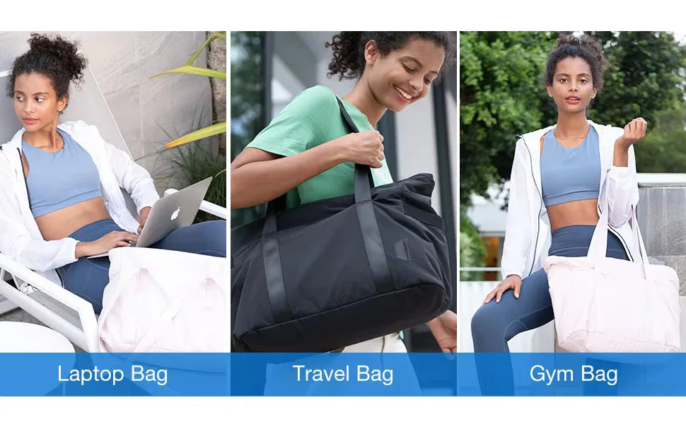 Women Tote Bag Waterproof Travel Duffel Bag Lightweight Shoulder Weekender Overnight Bag for Gyms Weekend Getaway