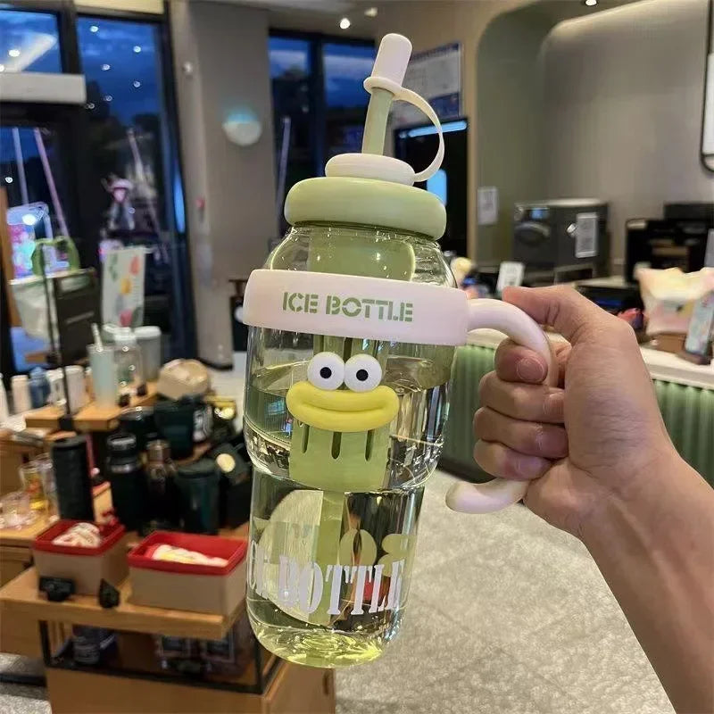 Large Capacity Cute Aesthetic Straw Sports Water Cup Portable for Women Summer Home Outdoor Travel Gym Drink