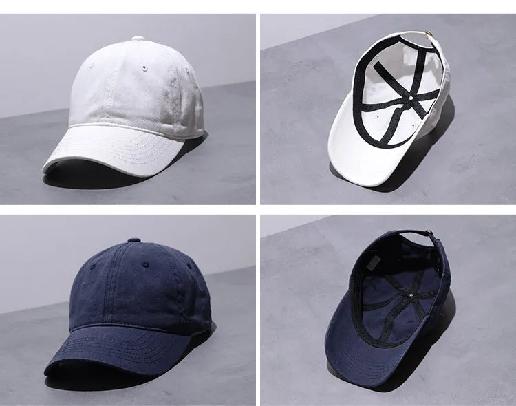 Unisex Cotton Trucker Hat Solid Soft Breathable Sun Hats Men Solid Baseball Cap Sports Hat Snapback Hat Golf