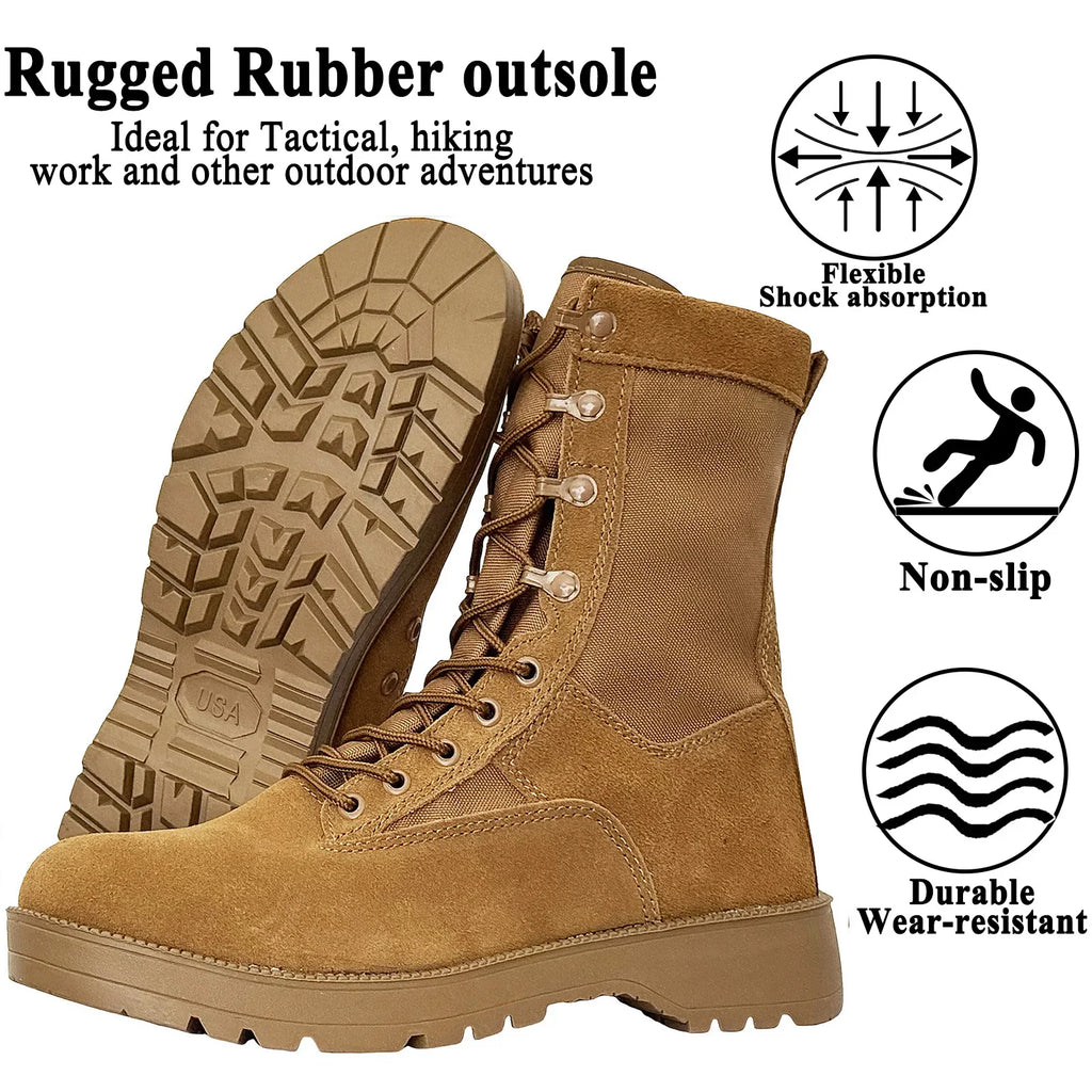 LAHORS® Man Combat Tactical Boots Waterproof Outdoor Hiking Shoes Desert Army Boots Breathable Male Ankle Boots