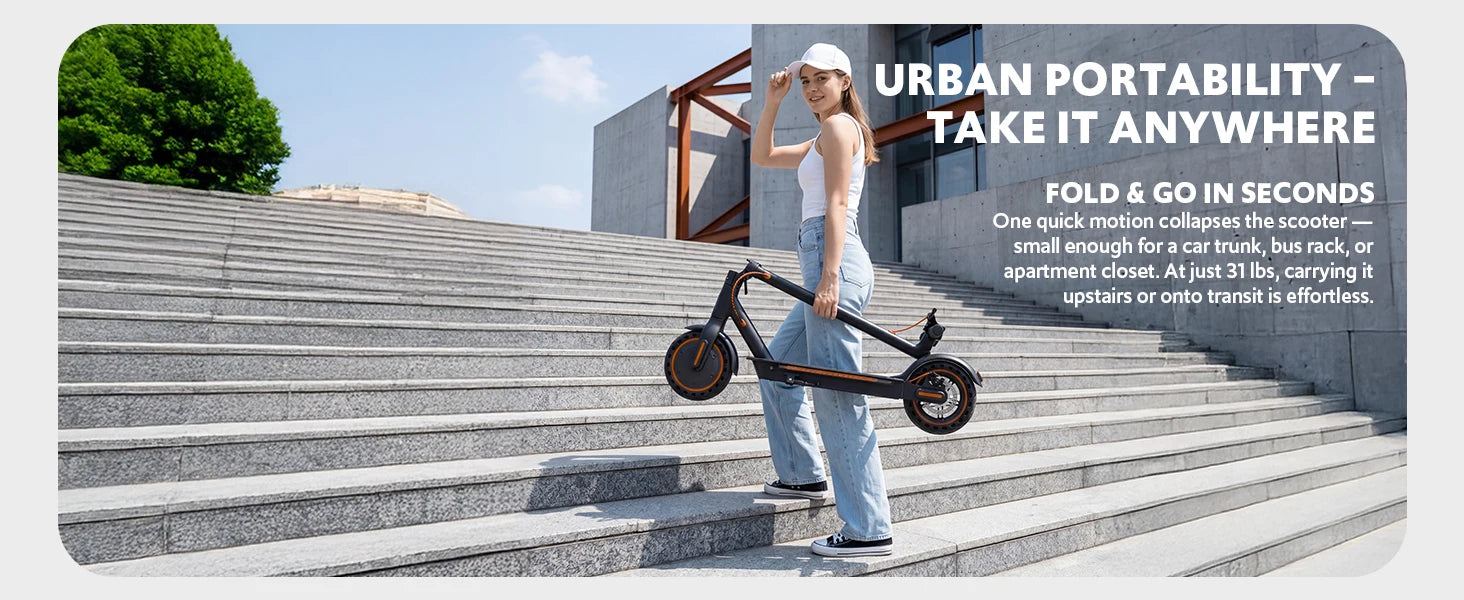 Electric scooters for adults, 8.5" Tire, Max 19 Miles and 19 Mph, 550W Foldable E Scooter with Side Light & APP