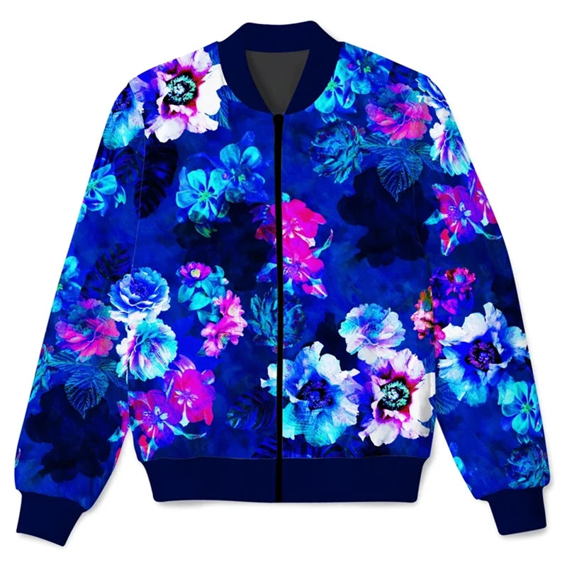 New Funny Graffiti Pattern 3D Jacket Men Women Harajuku Hip Hop Street Style Coat Casual Stand Collar ZiP Sweatshirt Jacket Tops