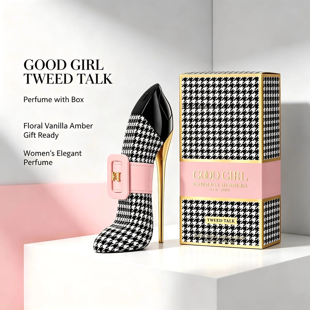 Carolina Herrera Good Girl Tweed Talk EDP for Women, 2.7 fl oz/80ml, 1 Bottle, Floral Vanilla Amber Elegant Long Lasting Perfume, Birthday Anniversary Gift for Her, Fall, Halloween, Thanksgiving, Black Friday, Christmas, New