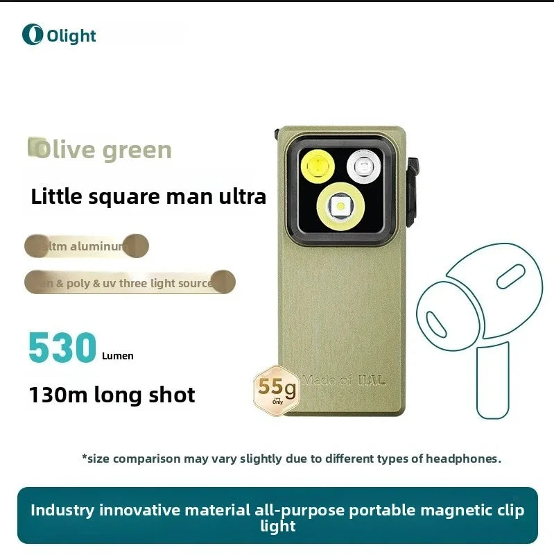 Olight Oclip Pro Ultra Flashlight 5.7cm Aluminum Alloy Outdoor Magnetic Headlight Portable Mini Flashlight Lithium Battery Gifts